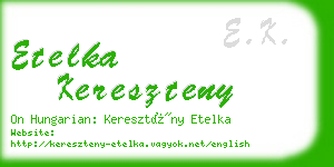 etelka kereszteny business card